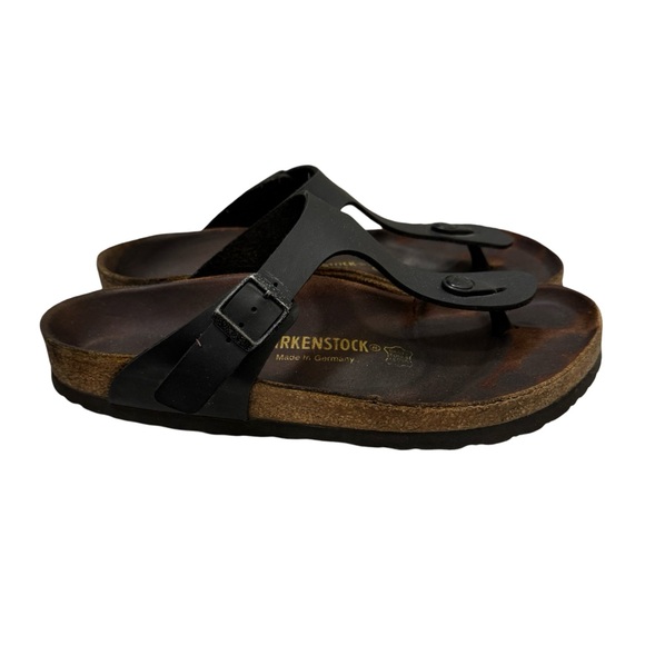 Birkenstock Gizeh Black Leather Thong Sandals EU 40 US Woman’s 9 - 9.5 - Picture 3 of 11